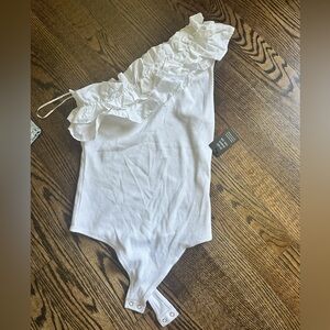 Express Ruffle Bodysuit Brand New with Tags Size M